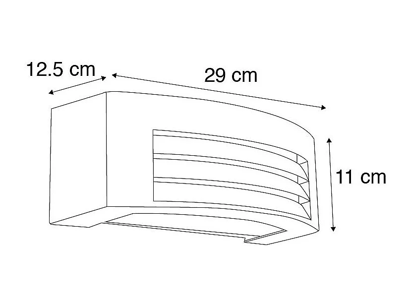 Applique murale moderne grise IP44 - Hurricane 1