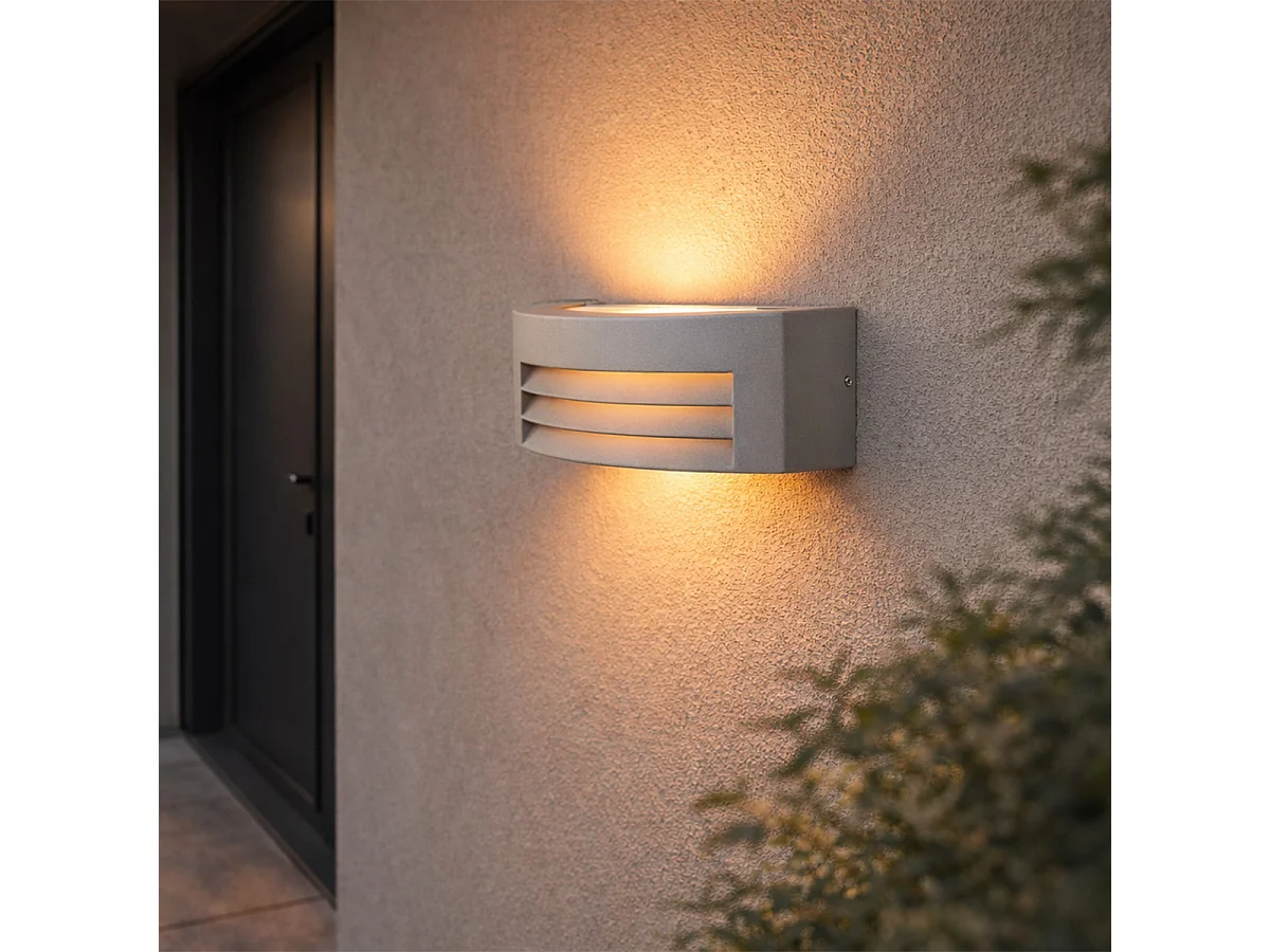 Applique murale moderne grise IP44 - Hurricane 1