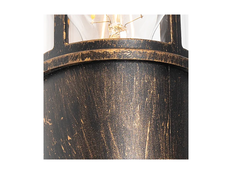 Applique d'extérieur ancienne dorée IP54 avec détecteur de mouvement - KIKI