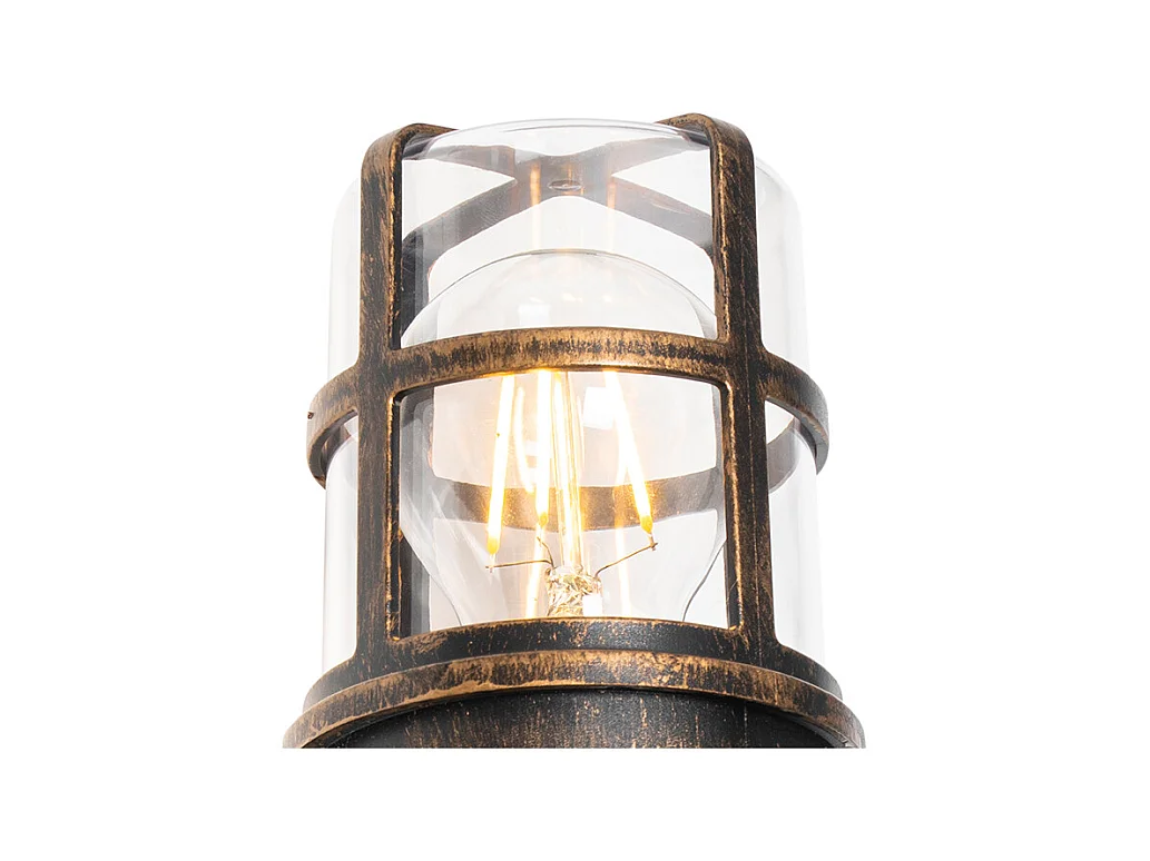 Applique d'extérieur ancienne dorée IP54 avec détecteur de mouvement - KIKI