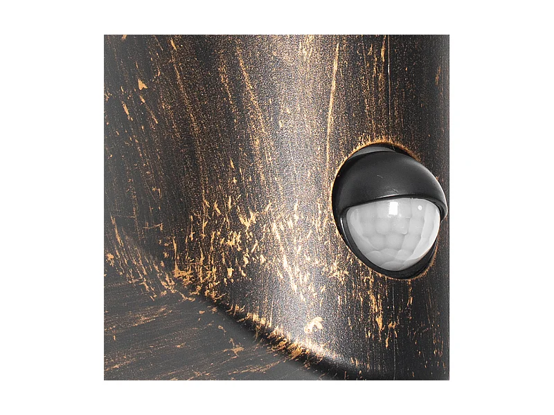 Applique d'extérieur ancienne dorée IP54 avec détecteur de mouvement - KIKI