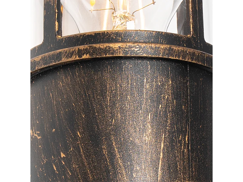 Applique murale d'extérieur or antique IP54 avec détecteur de mouvement - Kiki