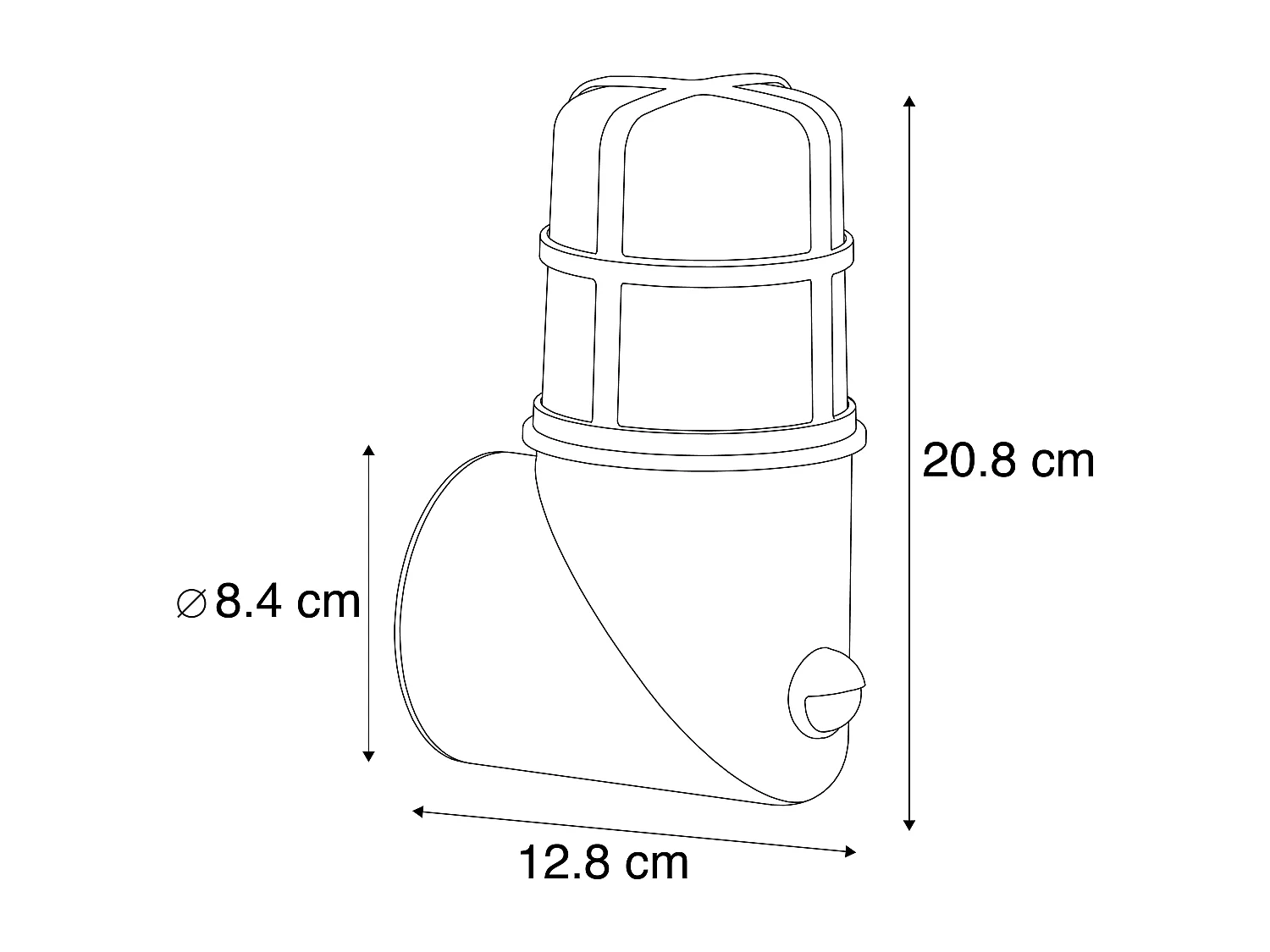 Applique murale d'extérieur or antique IP54 avec détecteur de mouvement - Kiki