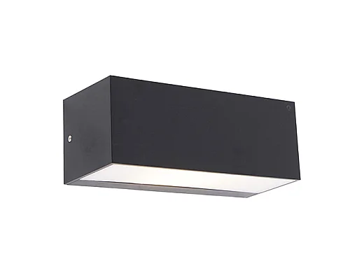 Applique moderne et intelligente noire IP54 avec WiFi A60 - Houks
