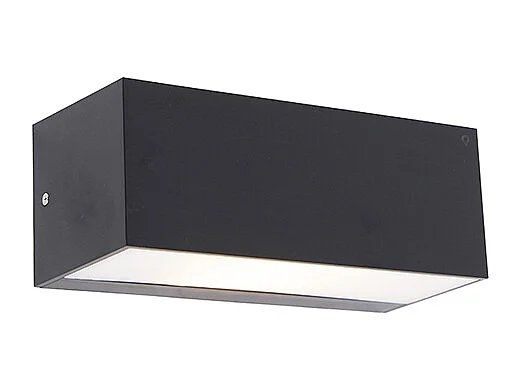 Applique murale intelligente moderne noire IP65 avec Wifi A60 - Houks