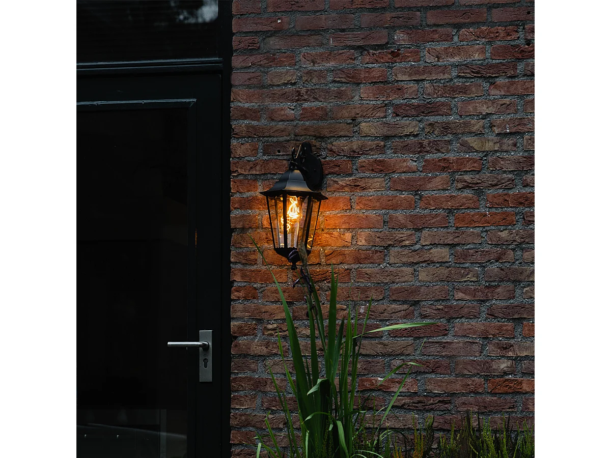 Lanterne murale extérieure classique noire IP44 - Havana Down