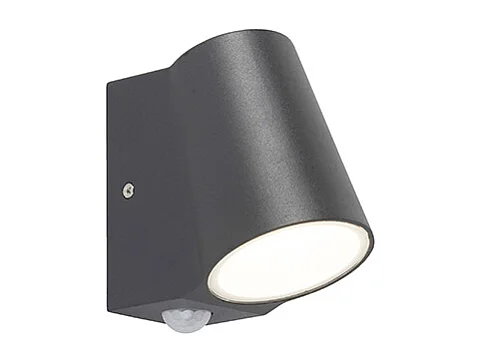 Lampe d'extérieur anthracite avec détecteur de mouvement, LED incluse - Uma
