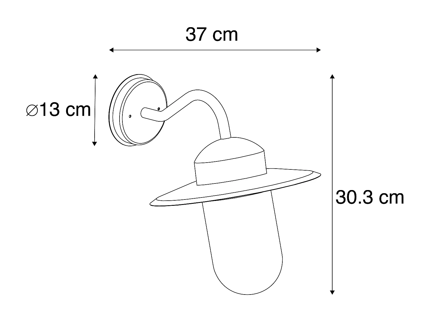 Applique murale extérieure rustique gris foncé IP44 - Kansas