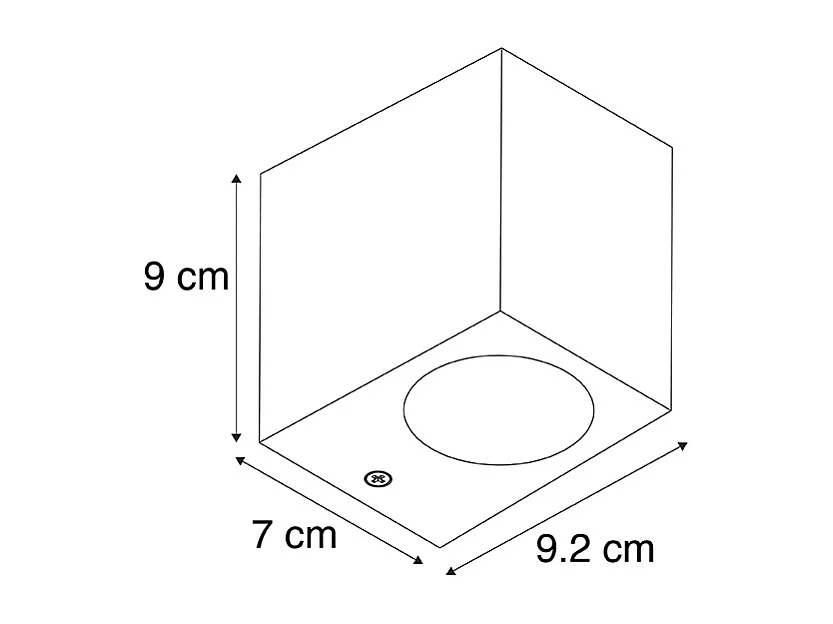 Applique d'extérieur moderne grise en plastique - Baleno