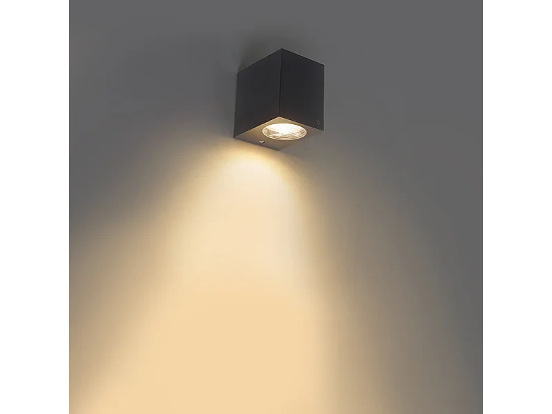 Applique murale d'extérieur moderne en plastique gris - Baleno