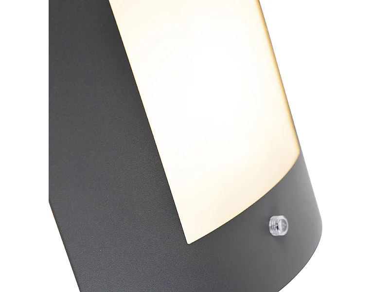 Applique murale extérieure anthracite IP44 capteur clair-foncé - Emmerald 1