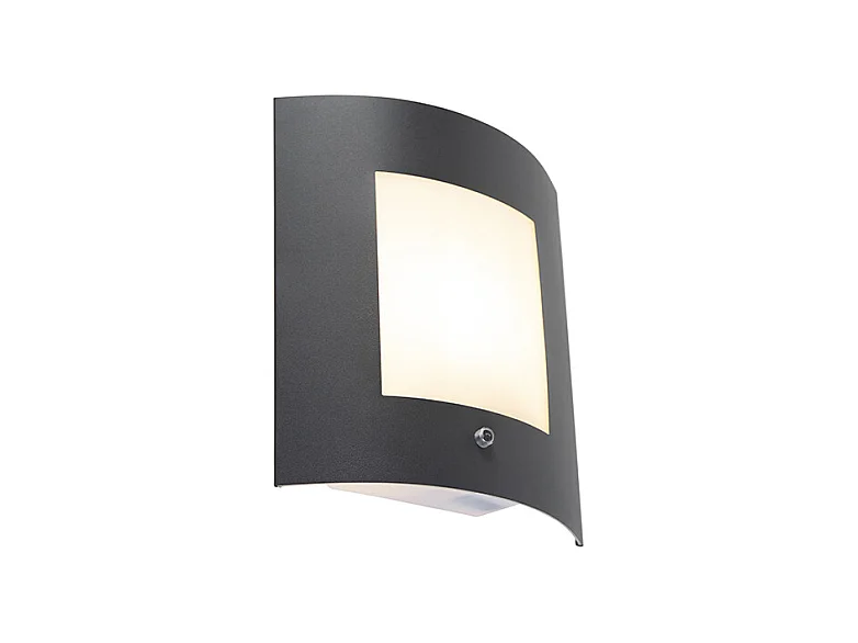 Applique murale extérieure anthracite IP44 capteur clair-foncé - Emmerald 1
