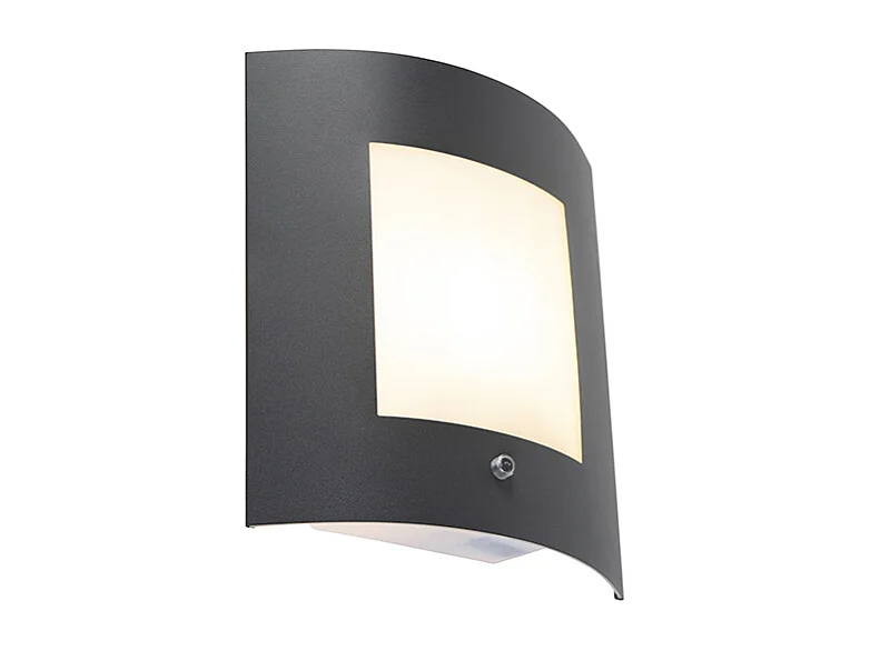 Applique murale extérieure anthracite IP44 capteur crépusculaire - Emmerald