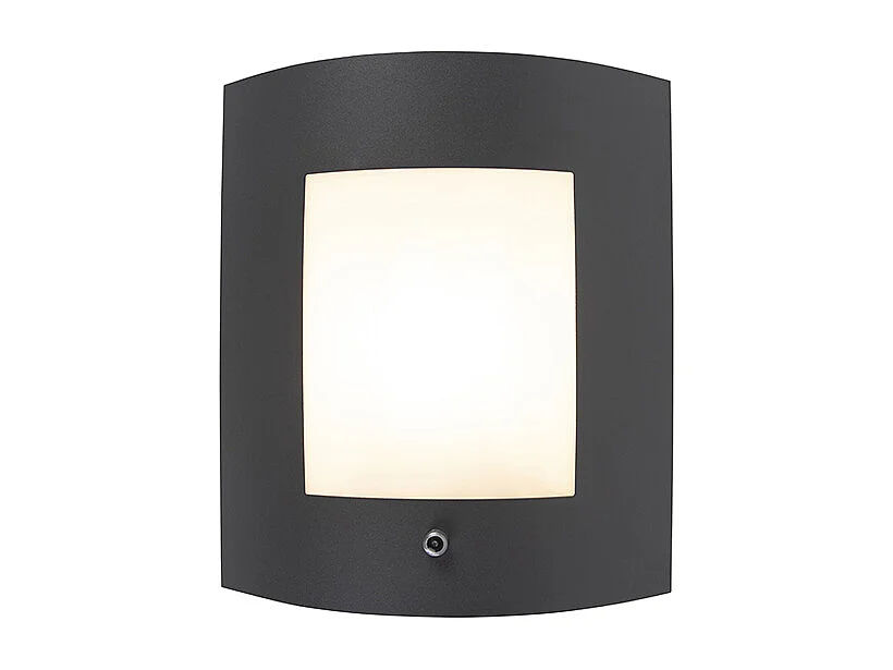 Applique murale extérieure anthracite IP44 capteur crépusculaire - Emmerald