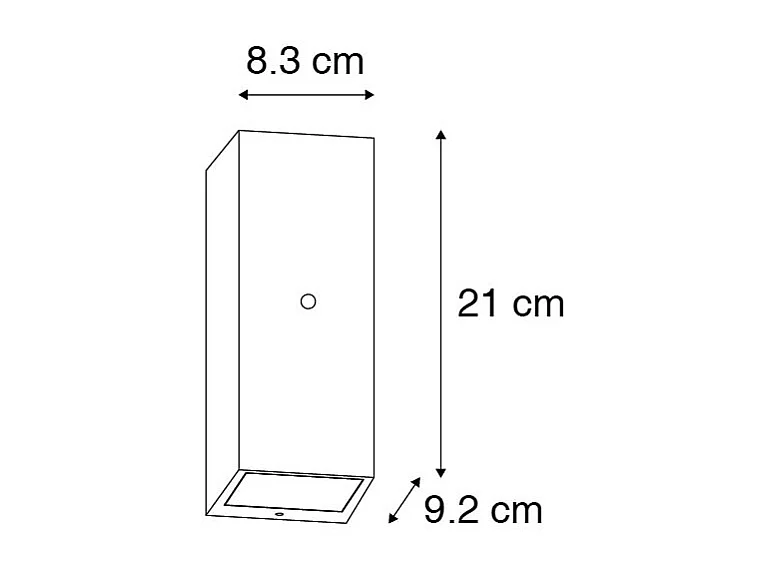 Applique murale grise 2 lumières IP44 avec capteur crépusculaire - Baleno