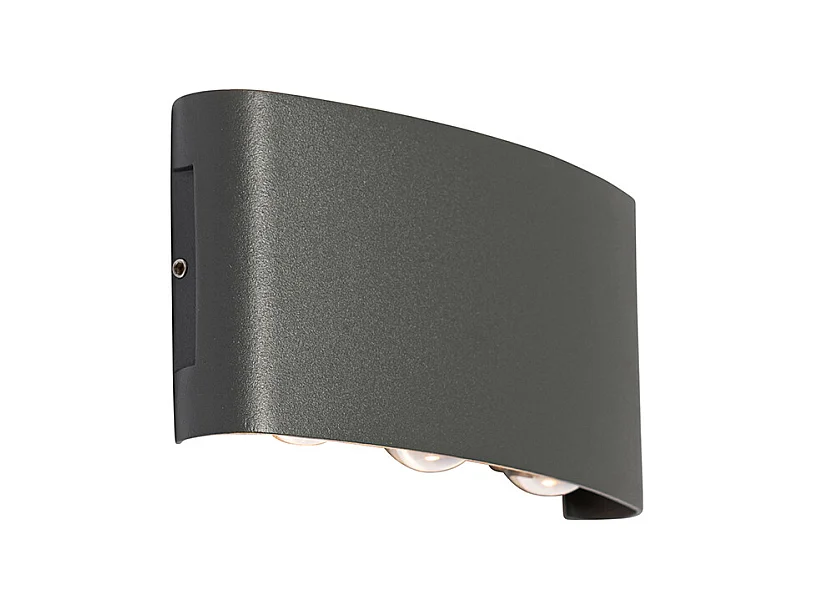 Applique d'extérieur gris foncé avec LED 6 lumières IP54 - Silly