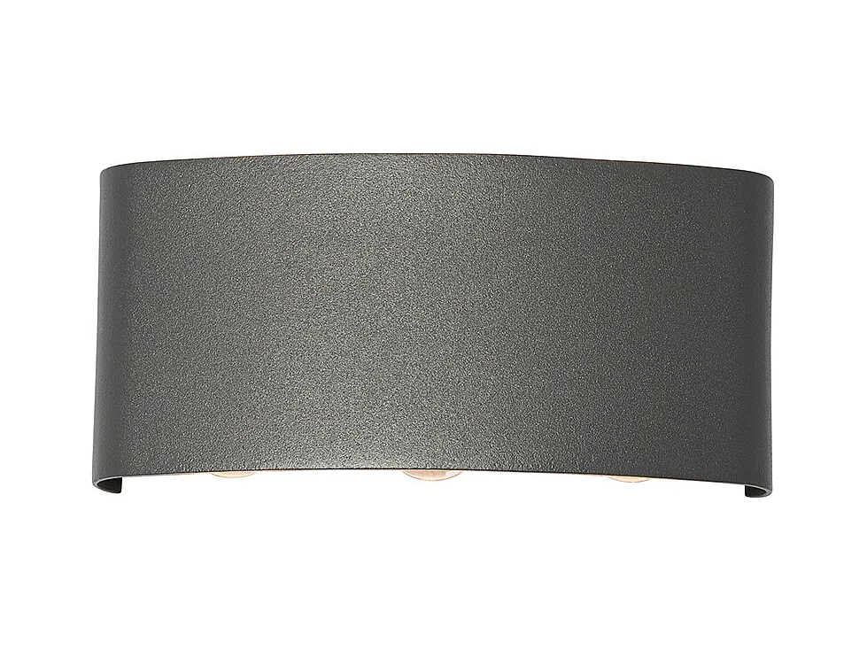 Applique murale d'extérieur gris foncé avec LED 6 lumières IP54 - Silly