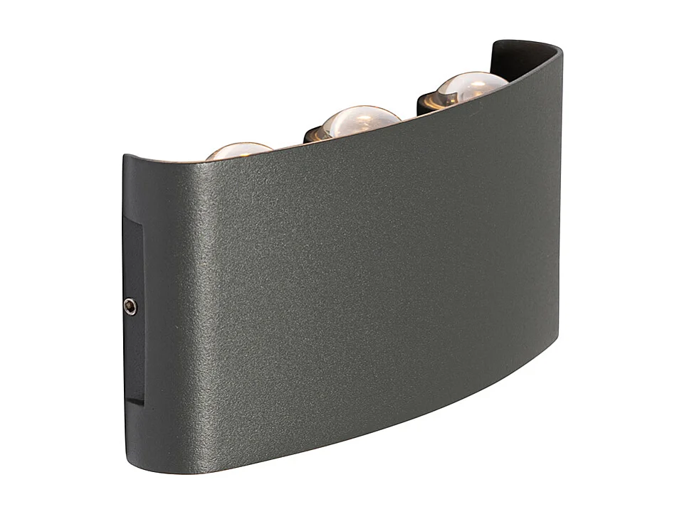 Applique murale d'extérieur gris foncé avec LED 6 lumières IP54 - Silly