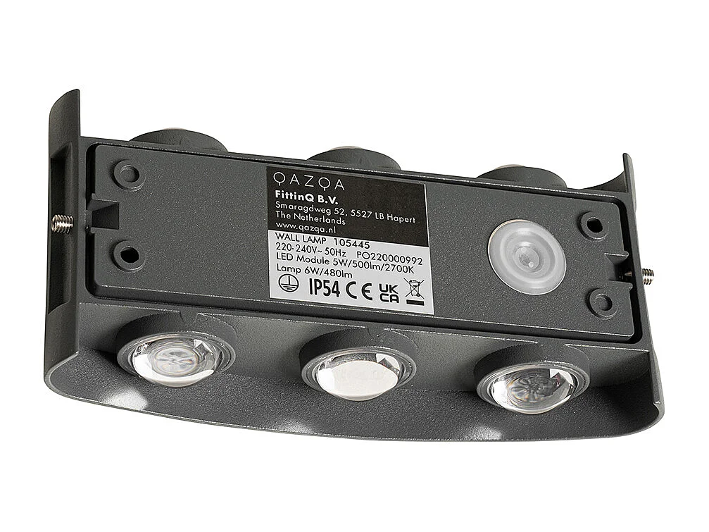 Applique murale d'extérieur gris foncé avec LED 6 lumières IP54 - Silly