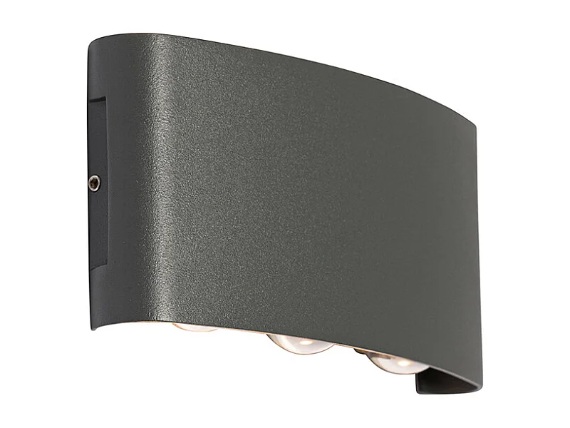 Applique murale d'extérieur gris foncé avec LED 6 lumières IP54 - Silly