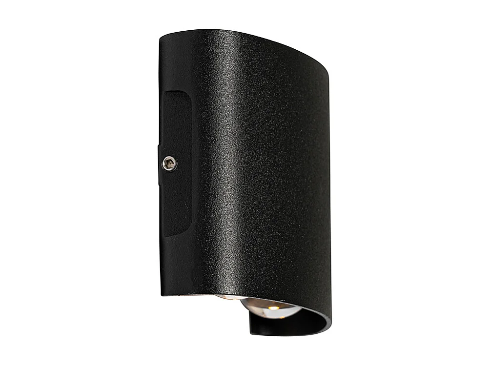 Applique d'extérieur noire avec LED 4 lumières IP54 - Silly