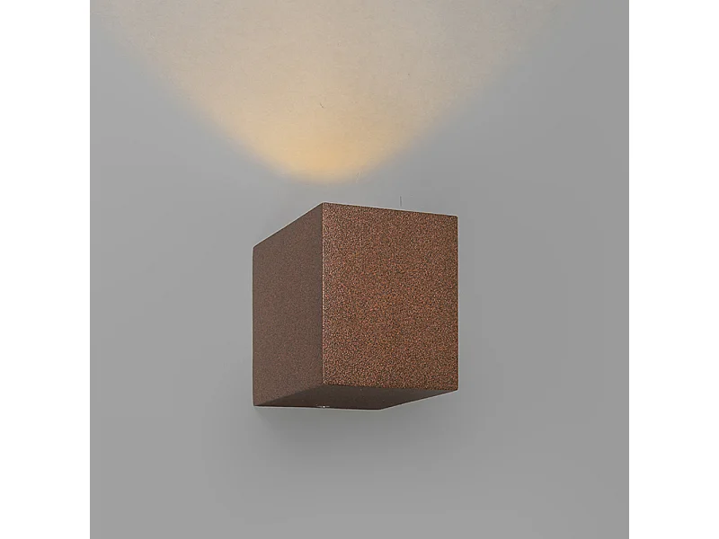 Lot de 2 appliques murales industrielles brun rouille IP44 - Baleno