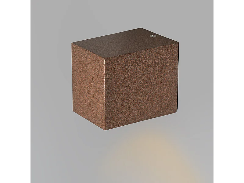 Lot de 2 appliques murales industrielles brun rouille IP44 - Baleno