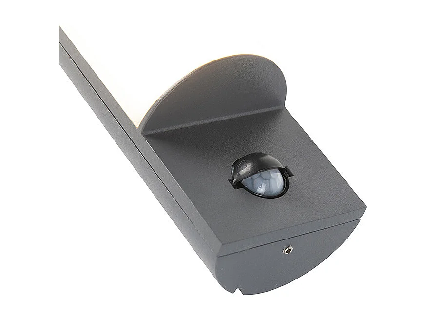 Applique d'extérieur moderne gris foncé avec détecteur de mouvement - Harry