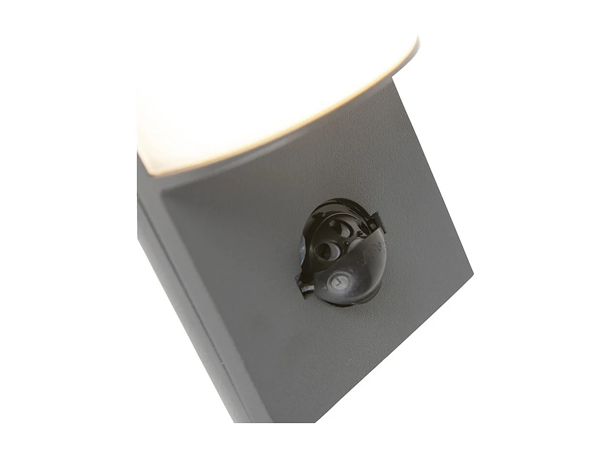 Applique murale d'extérieur moderne gris foncé avec détecteur de mouvement - Harry