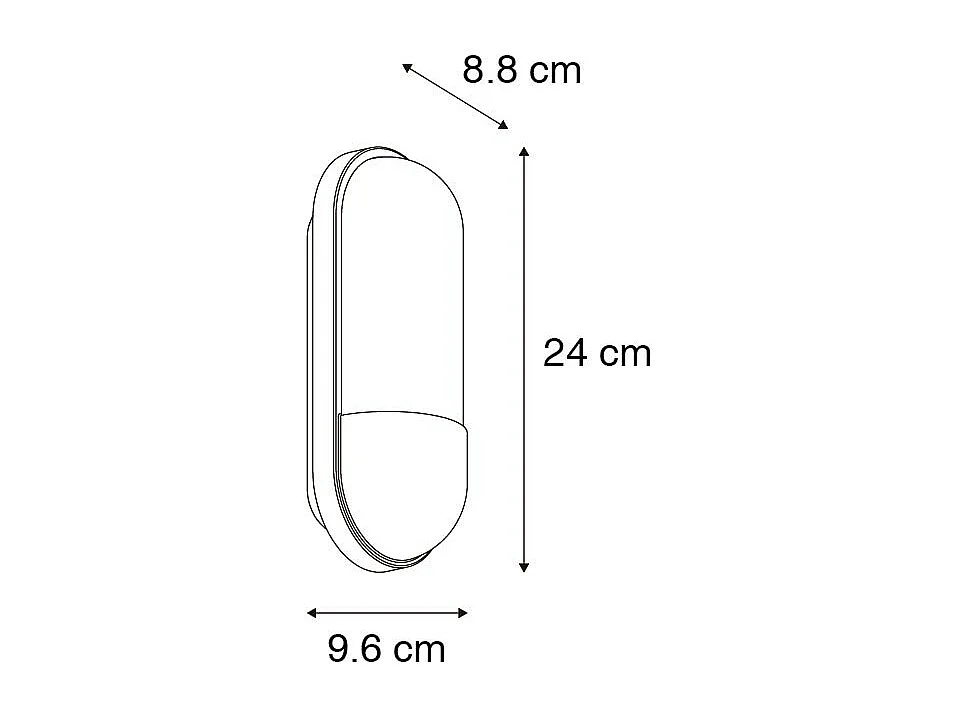 Applique d'extérieur moderne noire IP54 - Stockholm