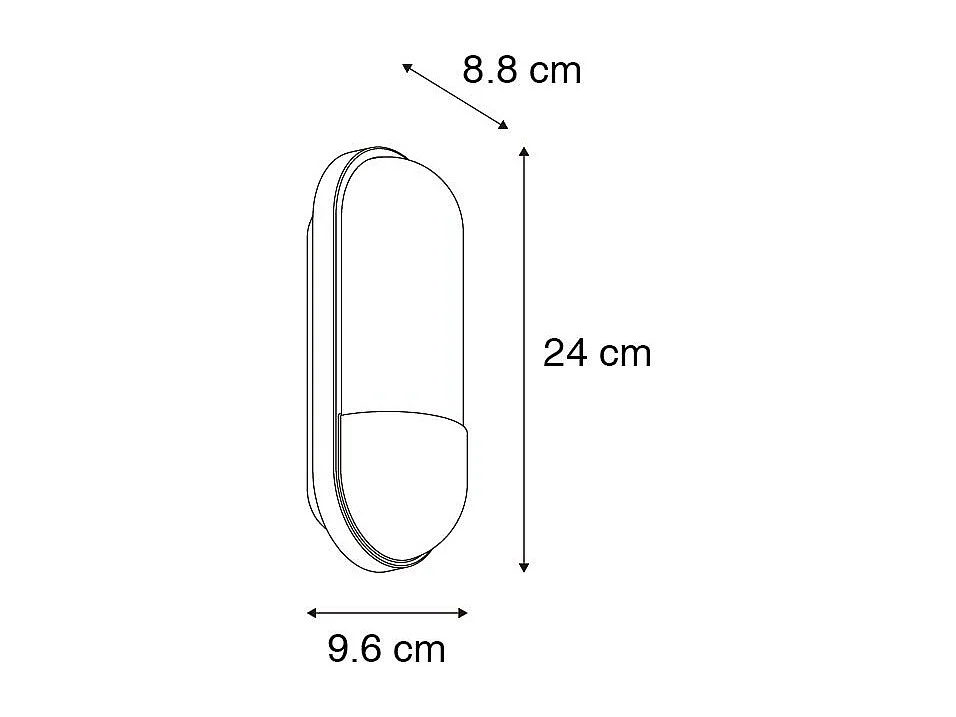 Applique murale d'extérieur moderne noire IP54 - Stockholm