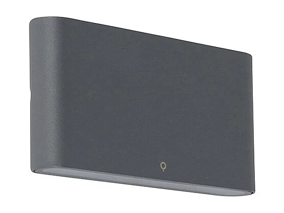 Applique murale extérieure gris foncé 17,5 cm avec LED IP65 - Batt