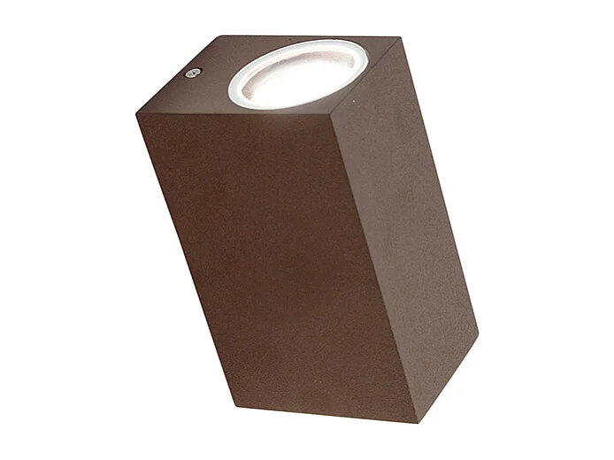 Applique murale industrielle brun rouille 2 lumières IP44 - Baleno