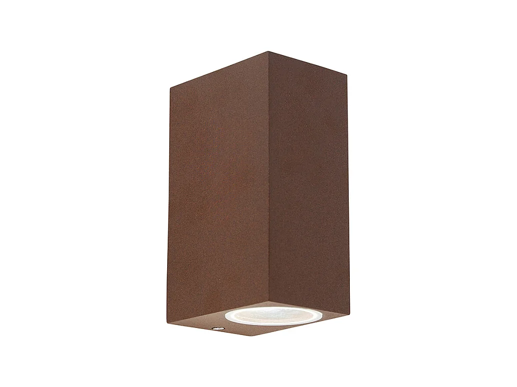 Applique murale industrielle brun rouille 2 lumières IP44 - Baleno