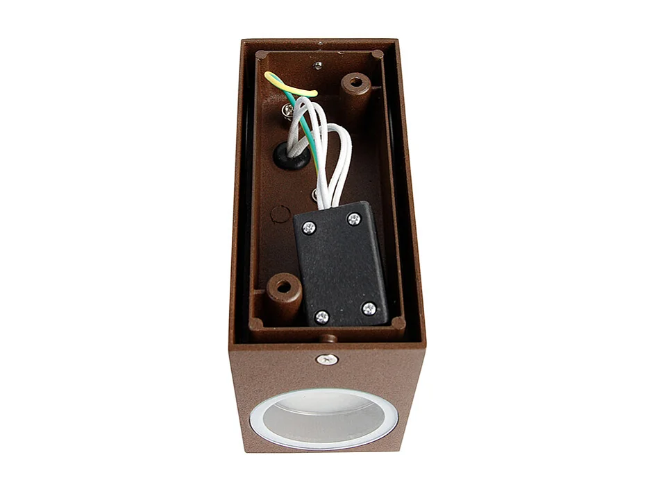 Applique murale industrielle brun rouille 2 lumières IP44 - Baleno