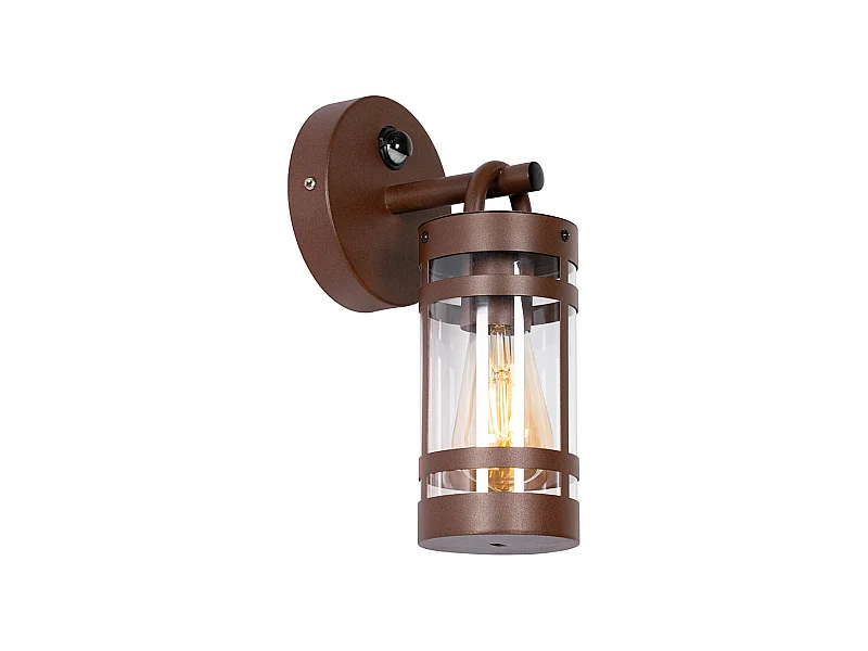 Applique d'extérieur marron rouille IP44 avec détecteur de mouvement - Ruben