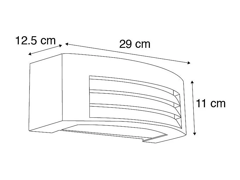Applique moderne brun rouille IP44 - Hurricane 1