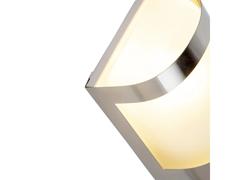 Applique murale extérieure capteur en acier inoxydable clair-foncé - Mira