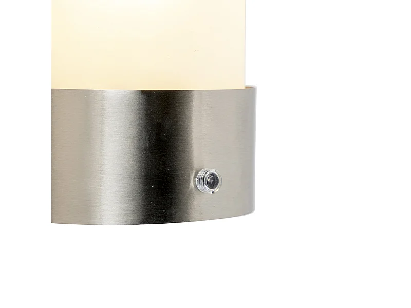 Applique murale extérieure capteur en acier inoxydable clair-foncé - Mira