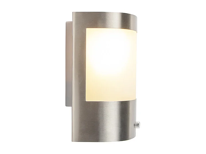 Applique murale extérieure capteur en acier inoxydable clair-foncé - Mira