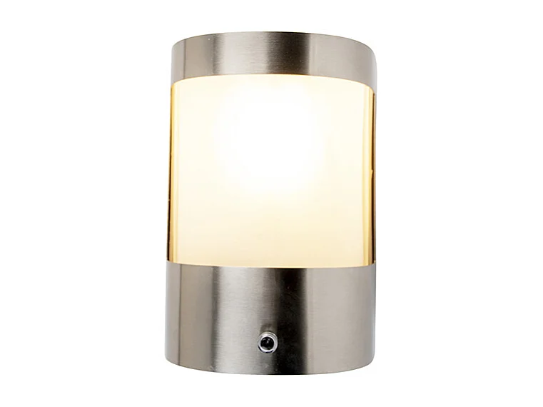 Applique murale extérieure capteur en acier inoxydable clair-foncé - Mira