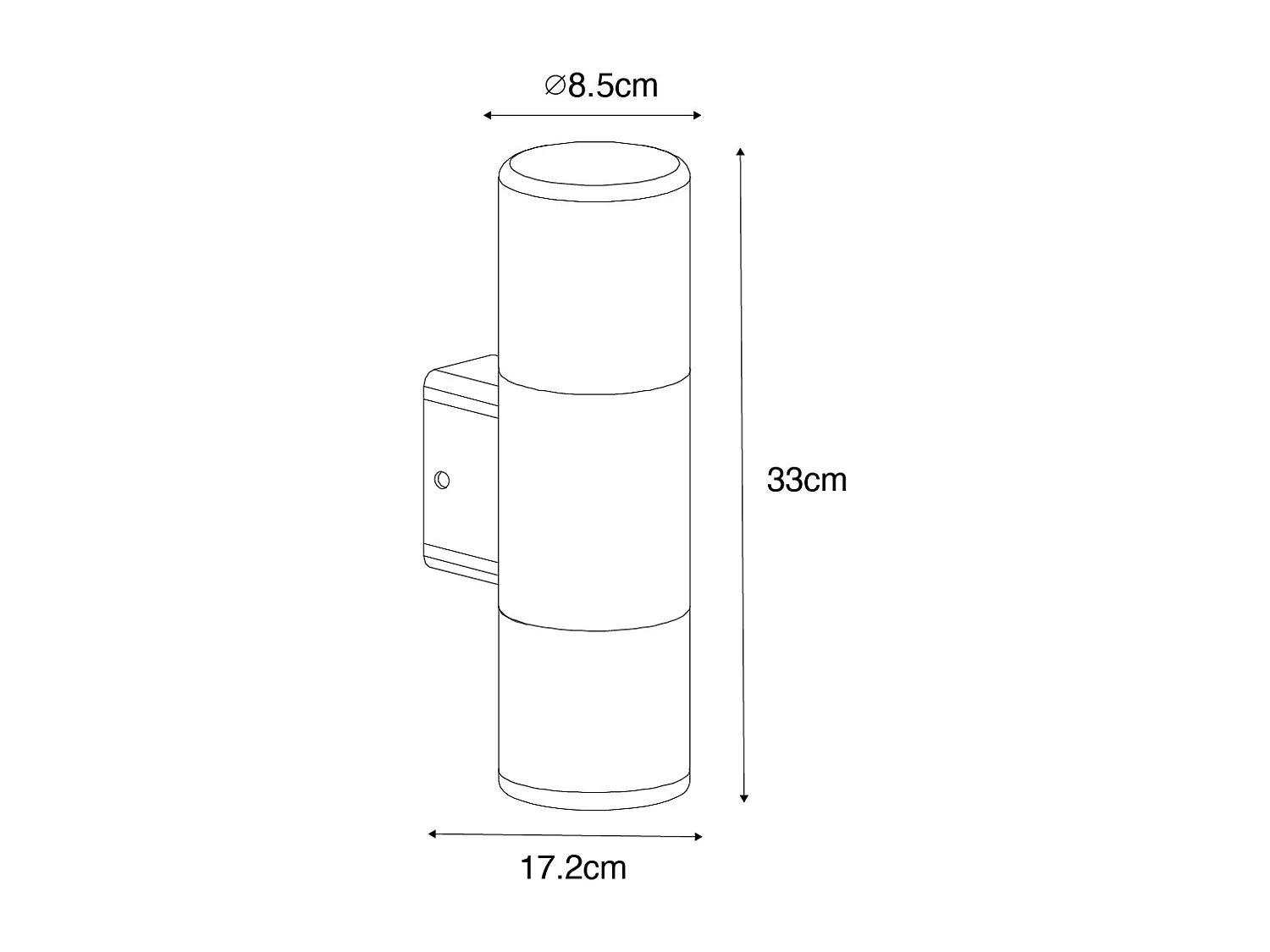Applique d'extérieur moderne noire 2 lumières IP44 - Odense