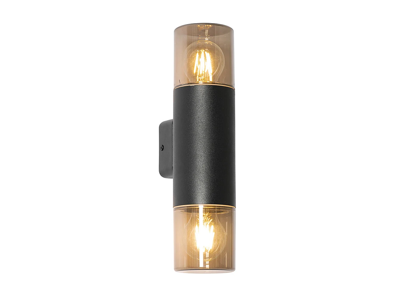 Applique murale extérieure moderne noire 2 lumières IP44 - Odense