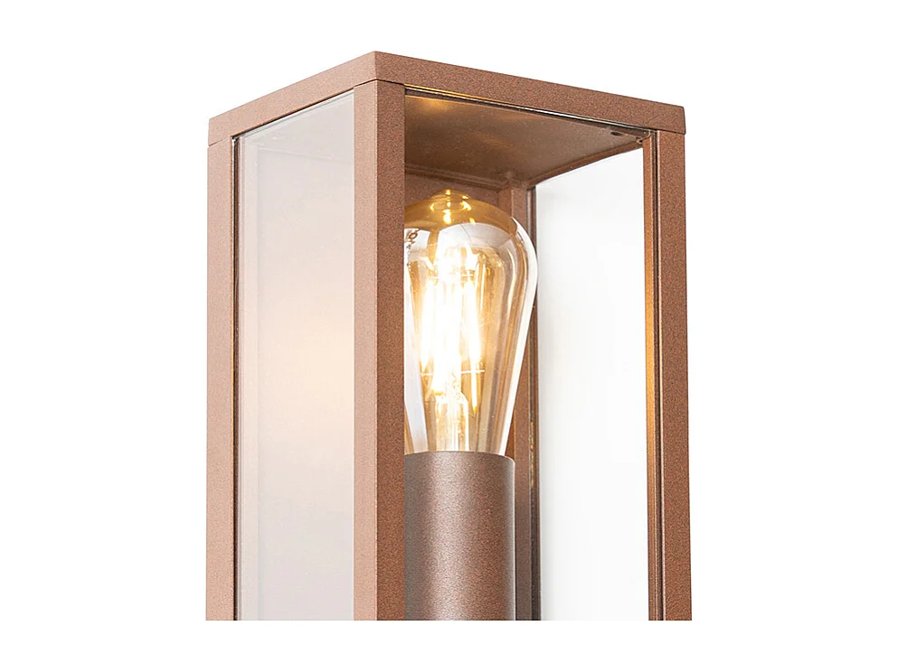 Applique industrielle marron rouille 26 cm IP44 - Charlois