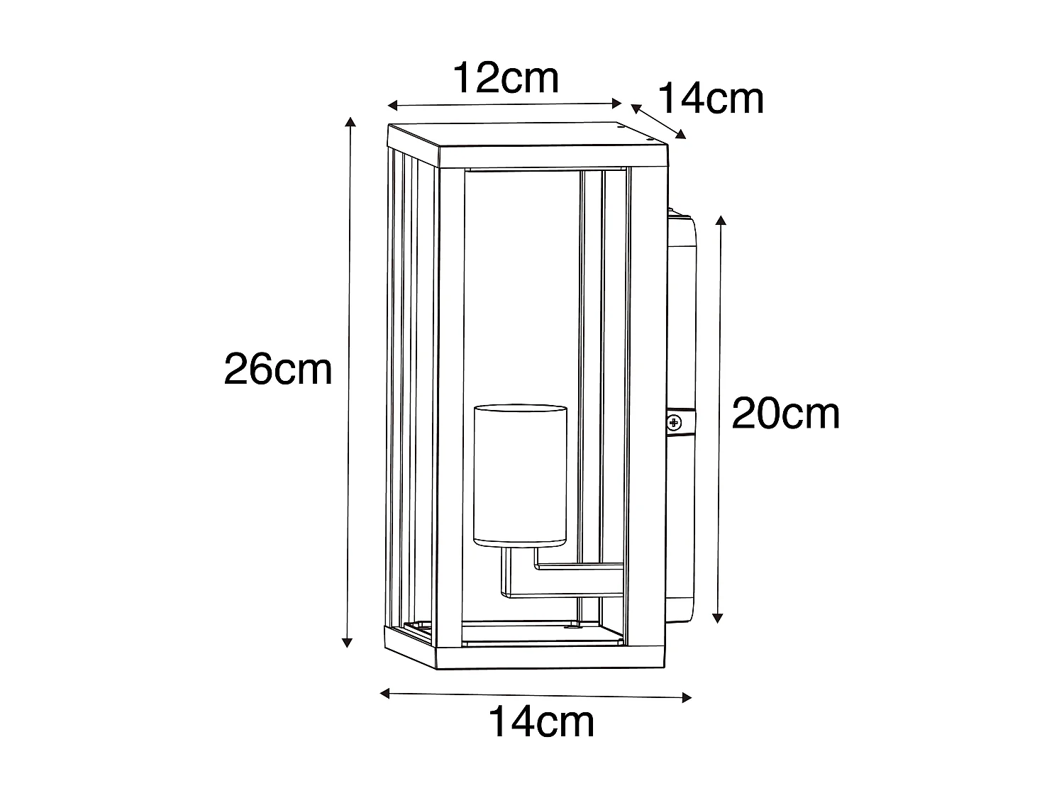 Applique industrielle marron rouille 26 cm IP44 - Charlois