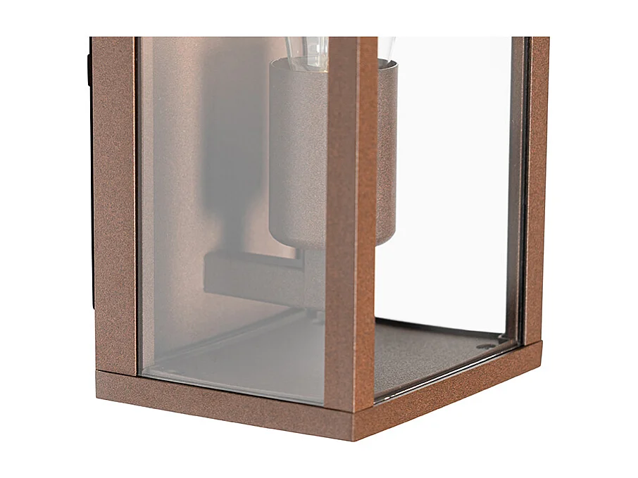 Applique industrielle marron rouille 26 cm IP44 - Charlois