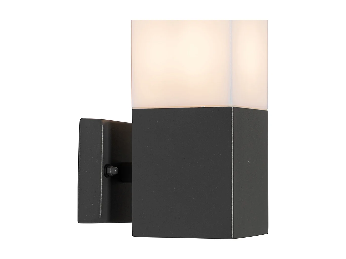 Applique d'extérieur moderne gris foncé avec opale - Malios