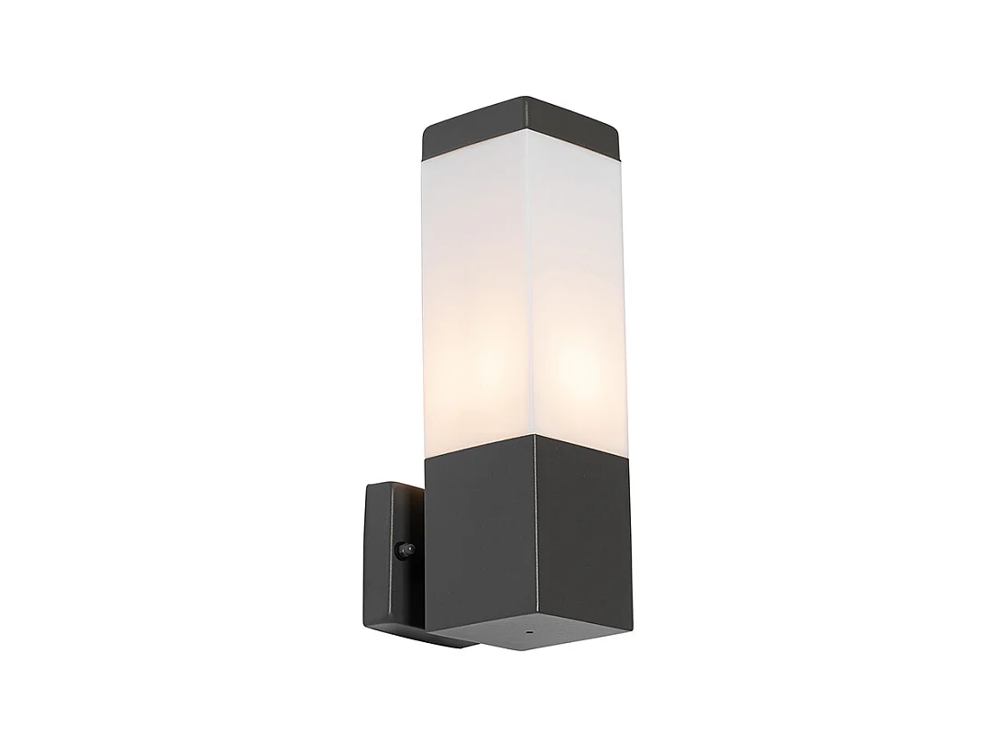 Applique d'extérieur moderne gris foncé avec opale - Malios