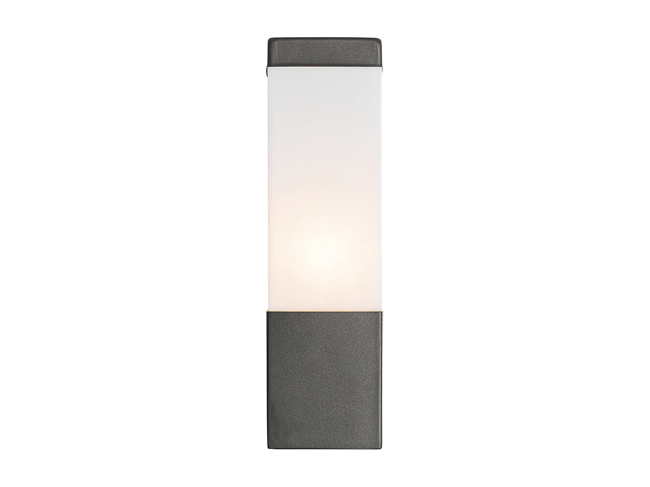 Applique murale extérieure moderne gris foncé avec opale - Malios
