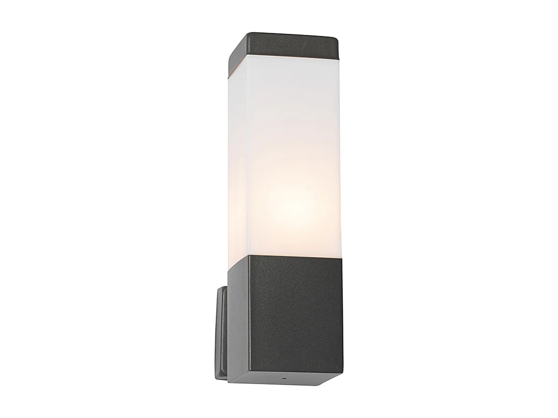 Applique murale extérieure moderne gris foncé avec opale - Malios